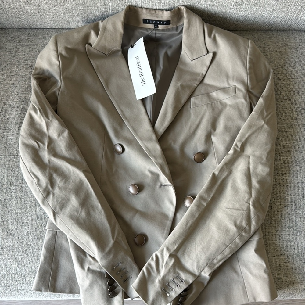 Theory Tan Blazer Sz 4